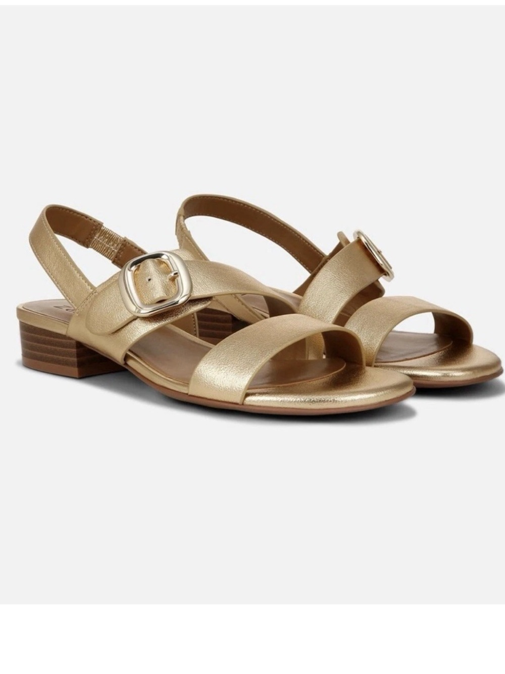 Naturalizer Gold Slingback Buckle Sandals - Women size 12W